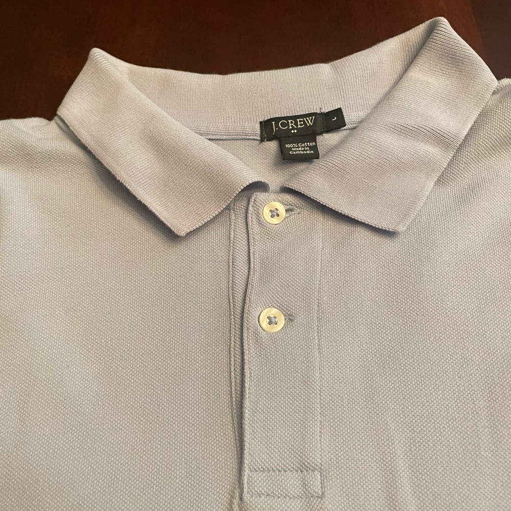 COPY - JCrew SS polo -mens - Sz L - blue